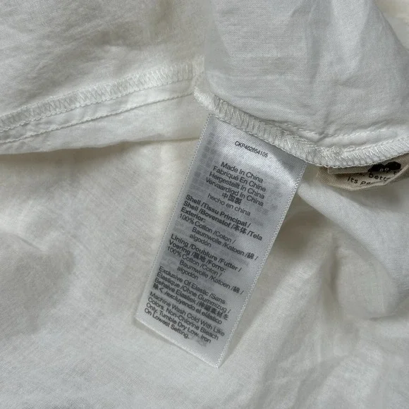 MADEWELL Eyelet Lucie Tie-Strap Tiered Midi Dress White Sz S - Picture 12 of 13